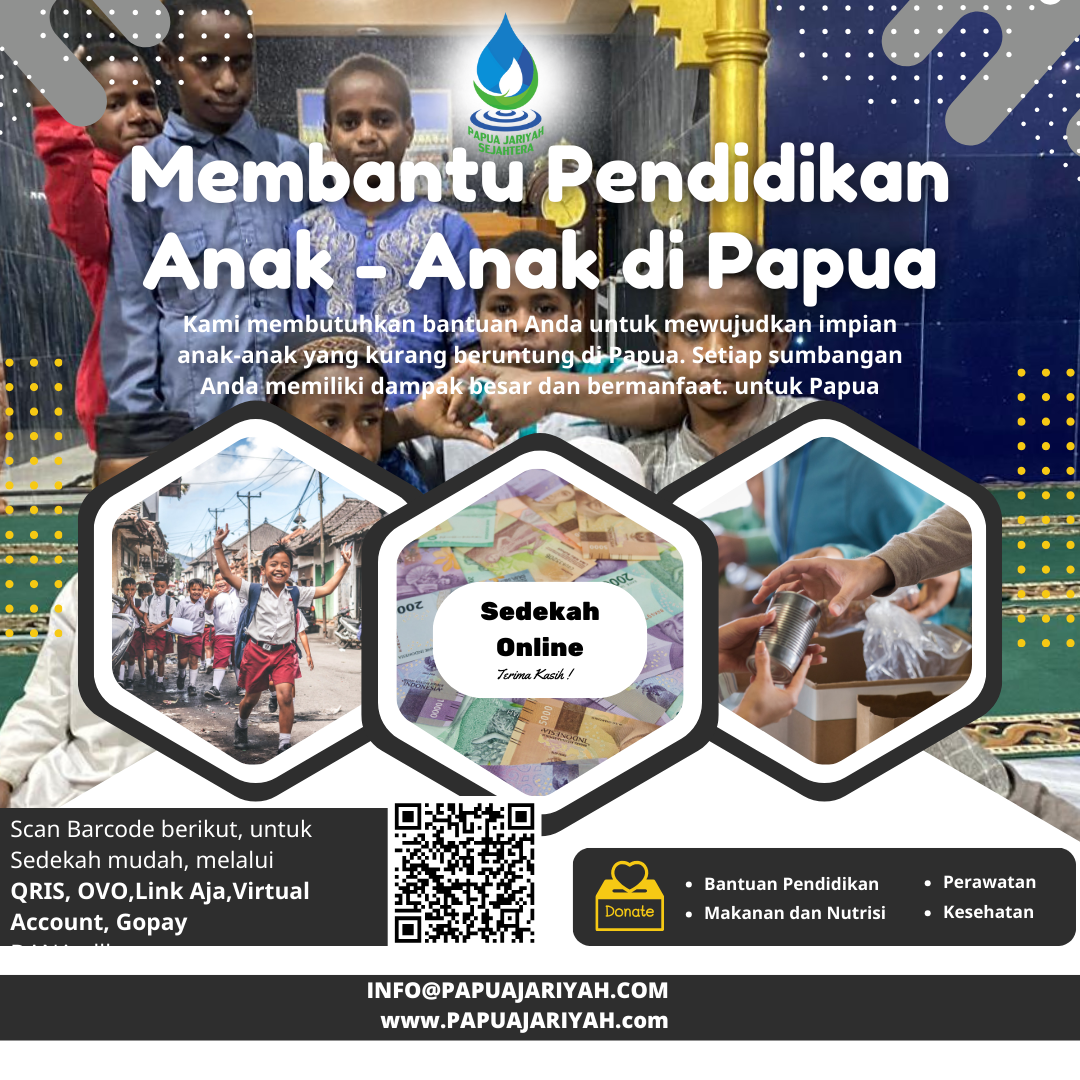 Sedekah Bantuan Pendidikan Anak-Anak berprestasi di Papua